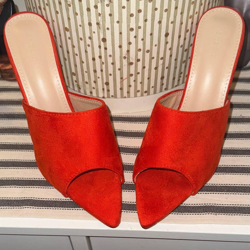 Elegant Red Women's Mules BNWOB
